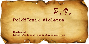 Polácsik Violetta névjegykártya